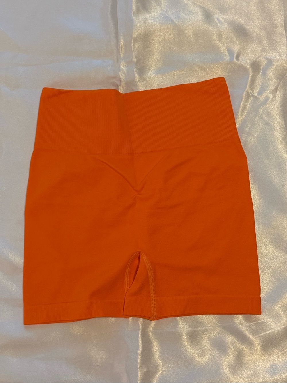 High-Waist Orange Women’s Active Shorts 🧡
